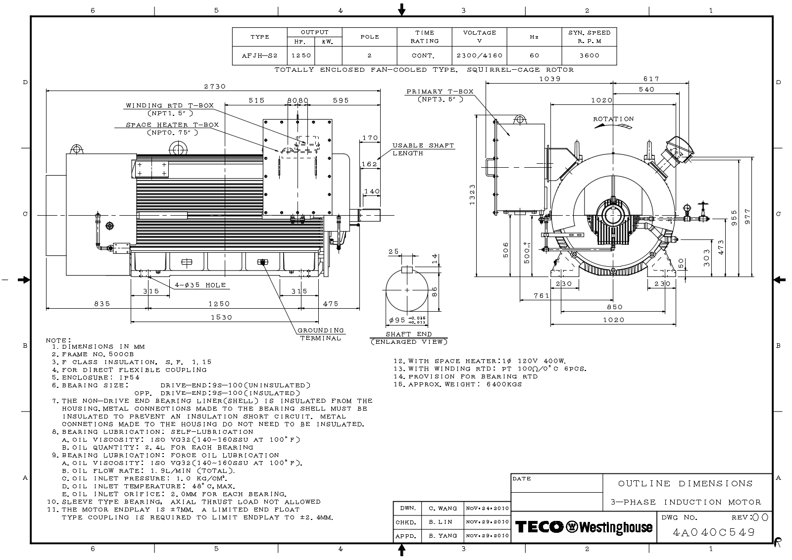 Teco JF12502 Reference Drawing