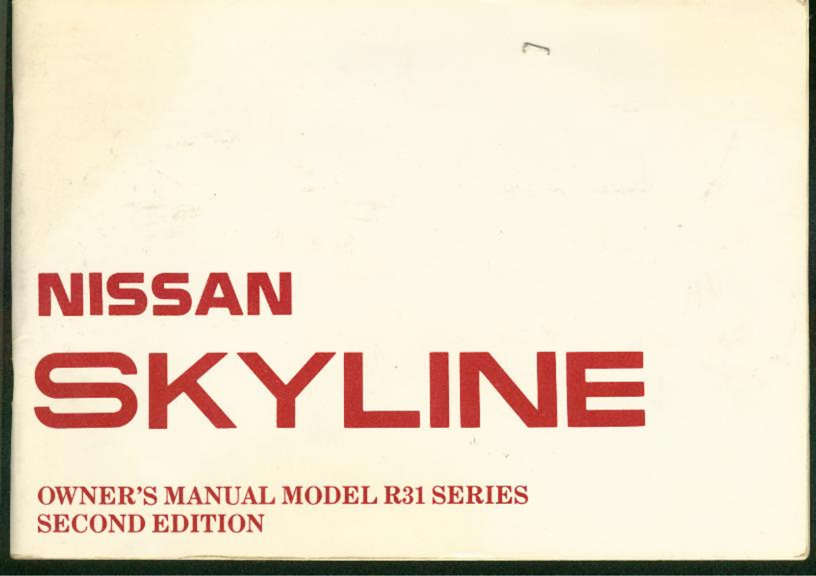 Nissan Skyline User Manual