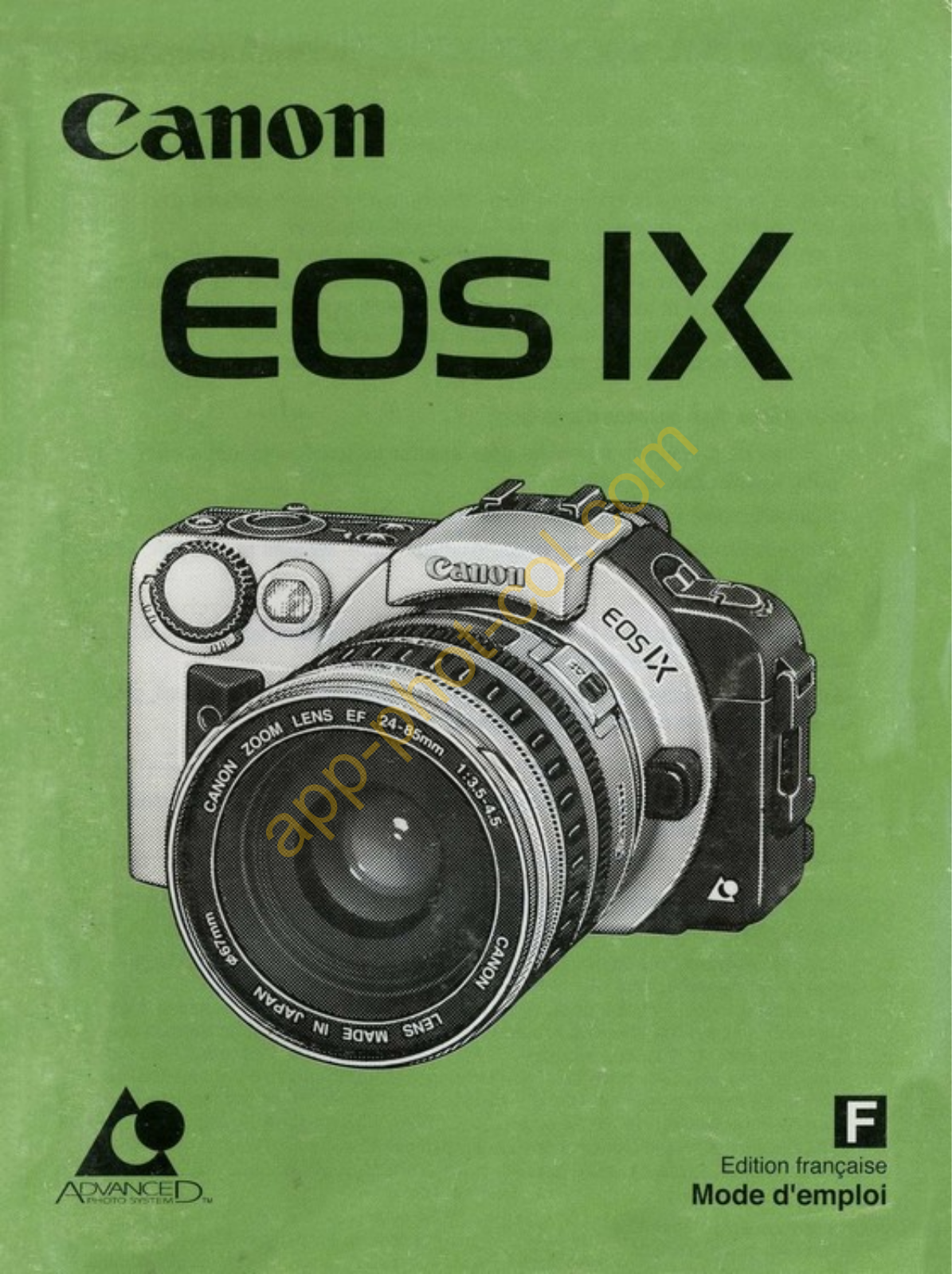 CANON EOS IX Instruction Manual