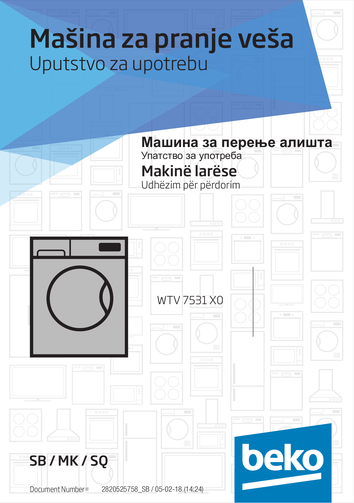 Beko WTV 7531 X0 User manual