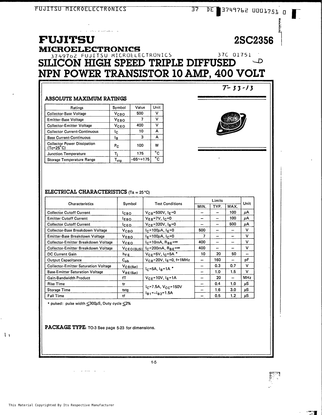 Datasheet 2sc2356 Datasheet - ManualMachine.com