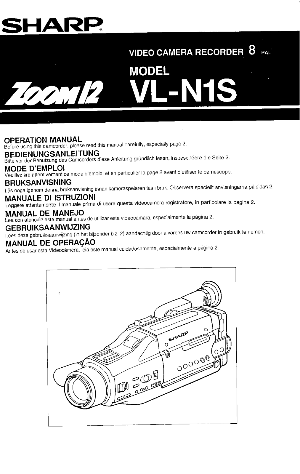 Sharp VL-N1S Operating Instruction