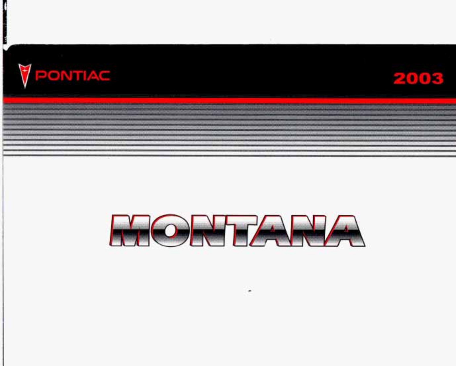 Pontiac Montana 2003 Owner's Manual