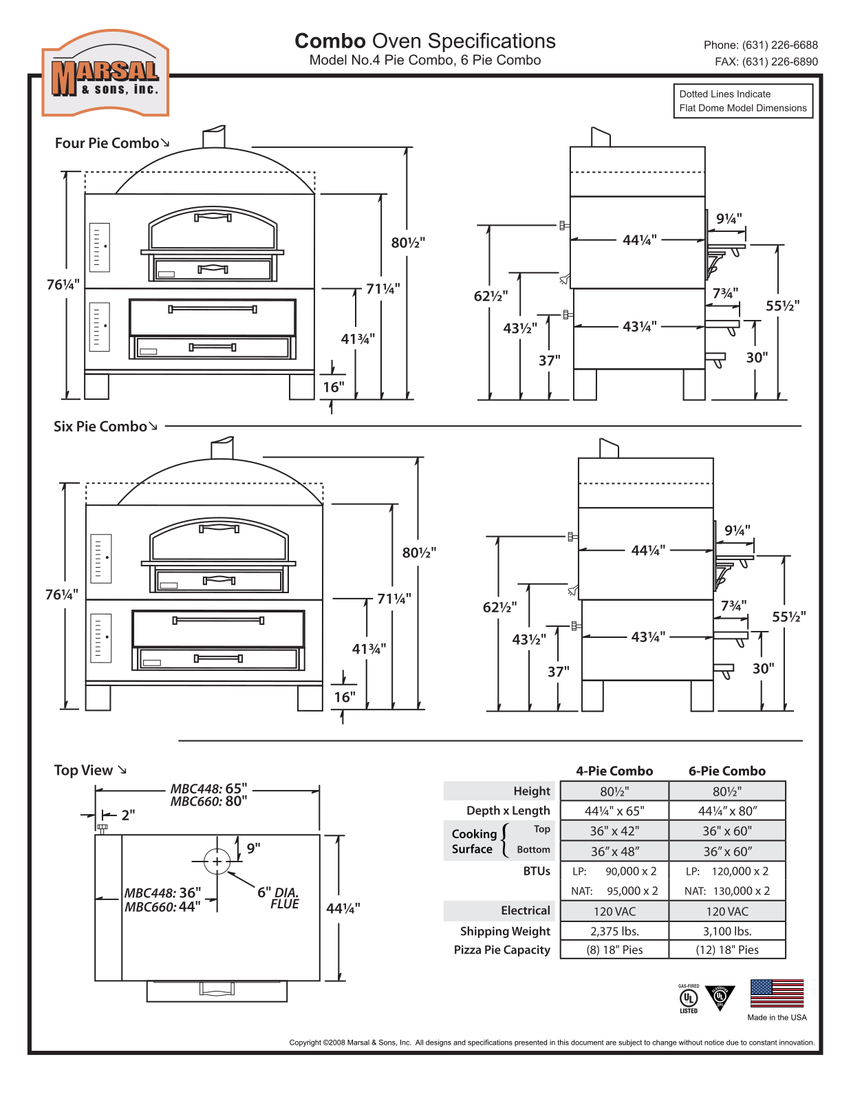 Marsal & Sons 4 Pie Combo User Manual