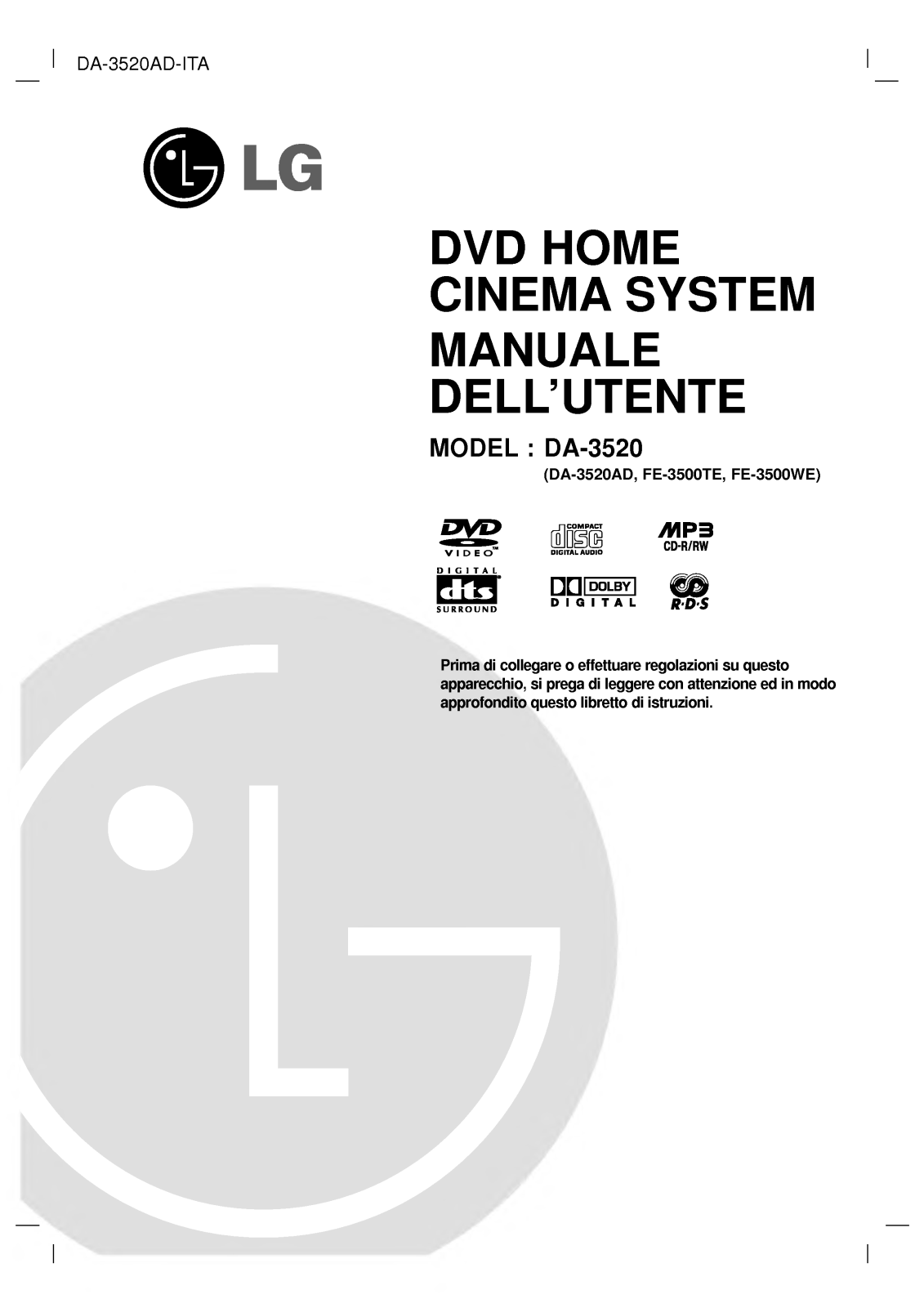 Lg DA-3520 User Manual