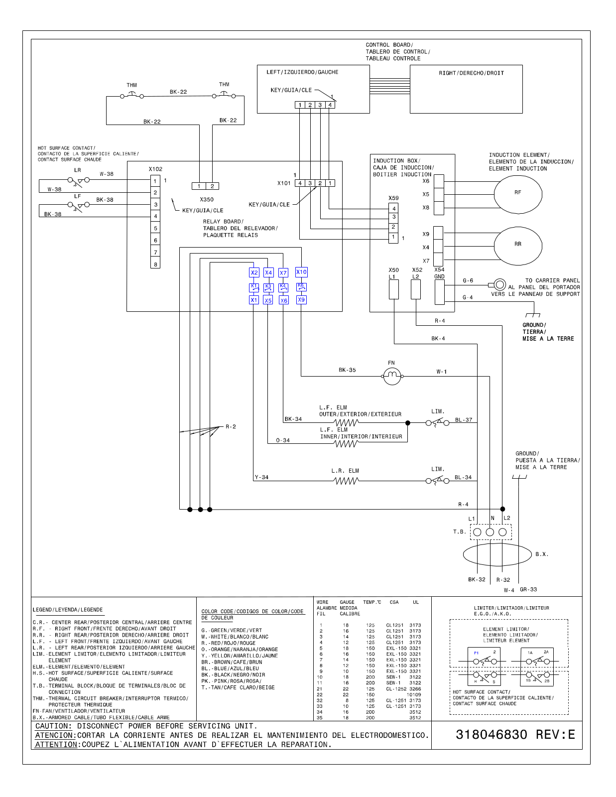 Electrolux EW30CC55GS, EW30CC55GB Wiring Diagram