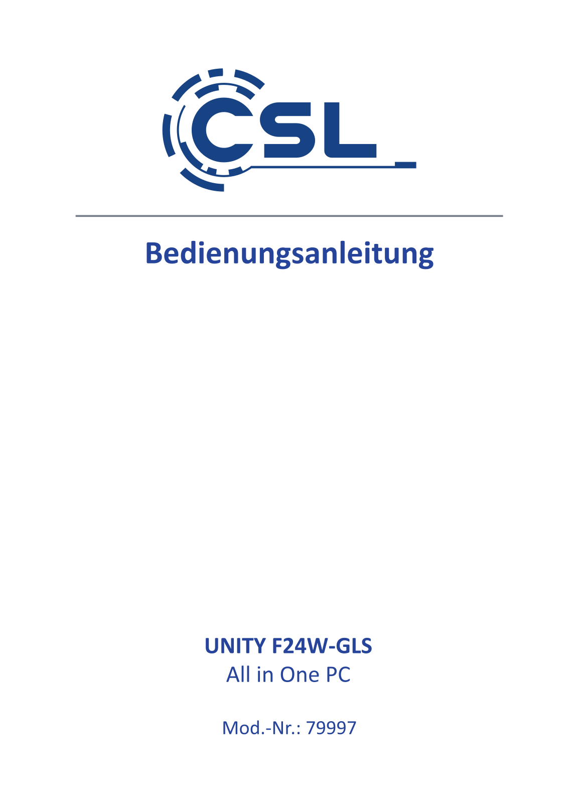 CSL Computer F24W-GLS, 79997 User guide