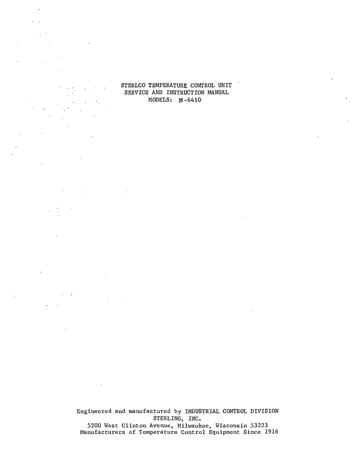 Sterling M-6410 User Manual