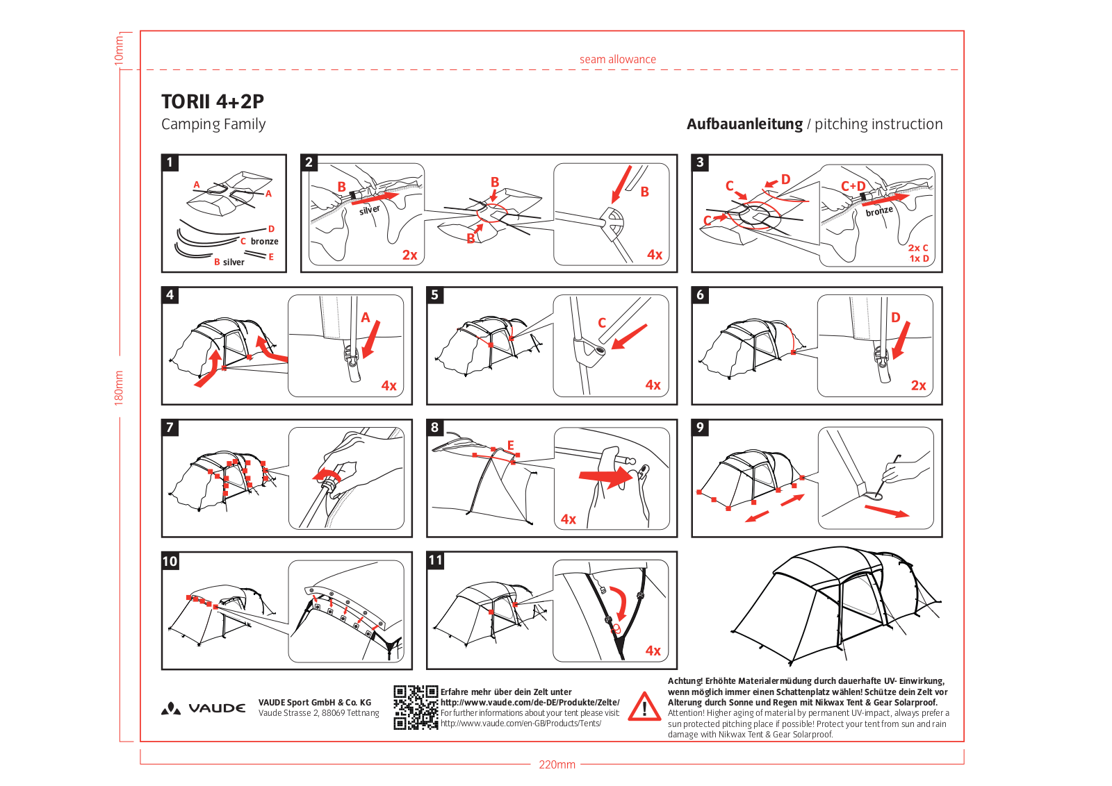 Vaude TORII 4+2P User guide - ManualMachine.com