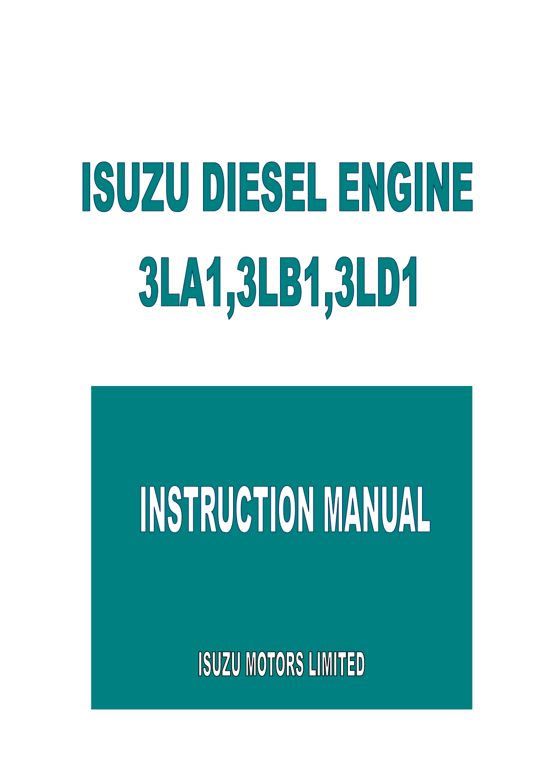 Isuzu 3LA1 User Manual