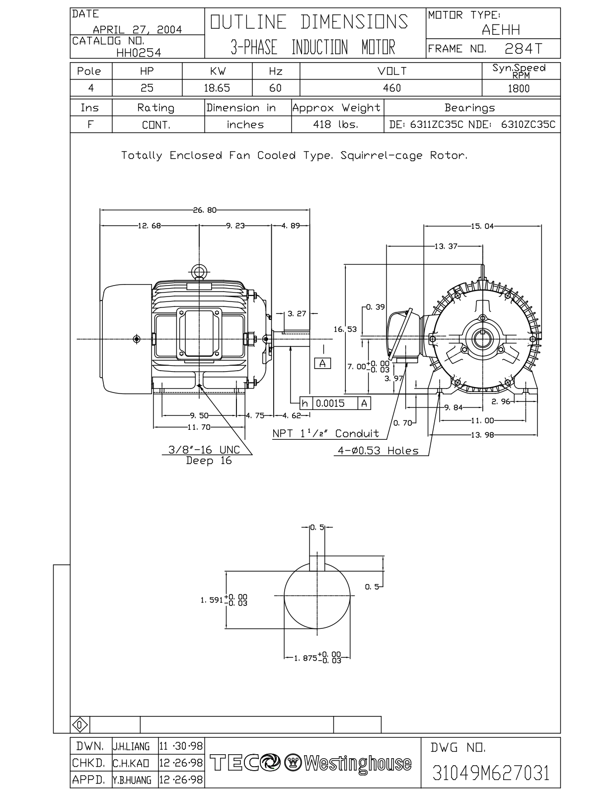 Teco HH0254 Reference Drawing