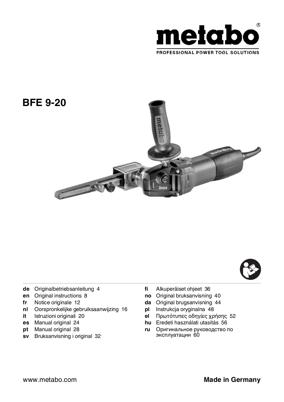 Metabo BFE 9-20 User Manual