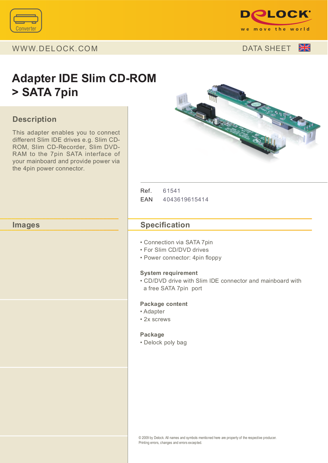 DeLOCK 61541 User Manual