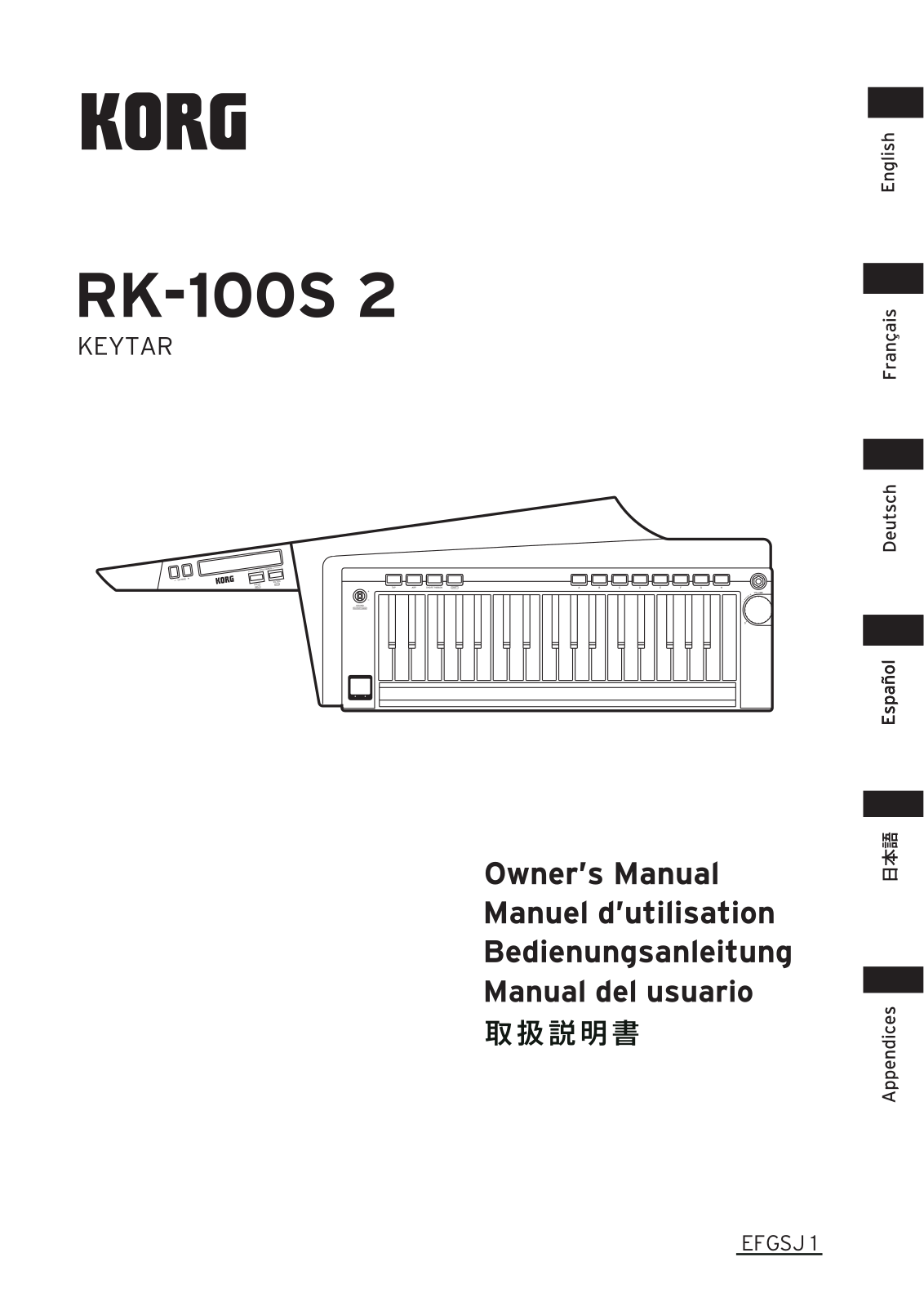 Korg RK-100S2 OWNER’S MANUAL