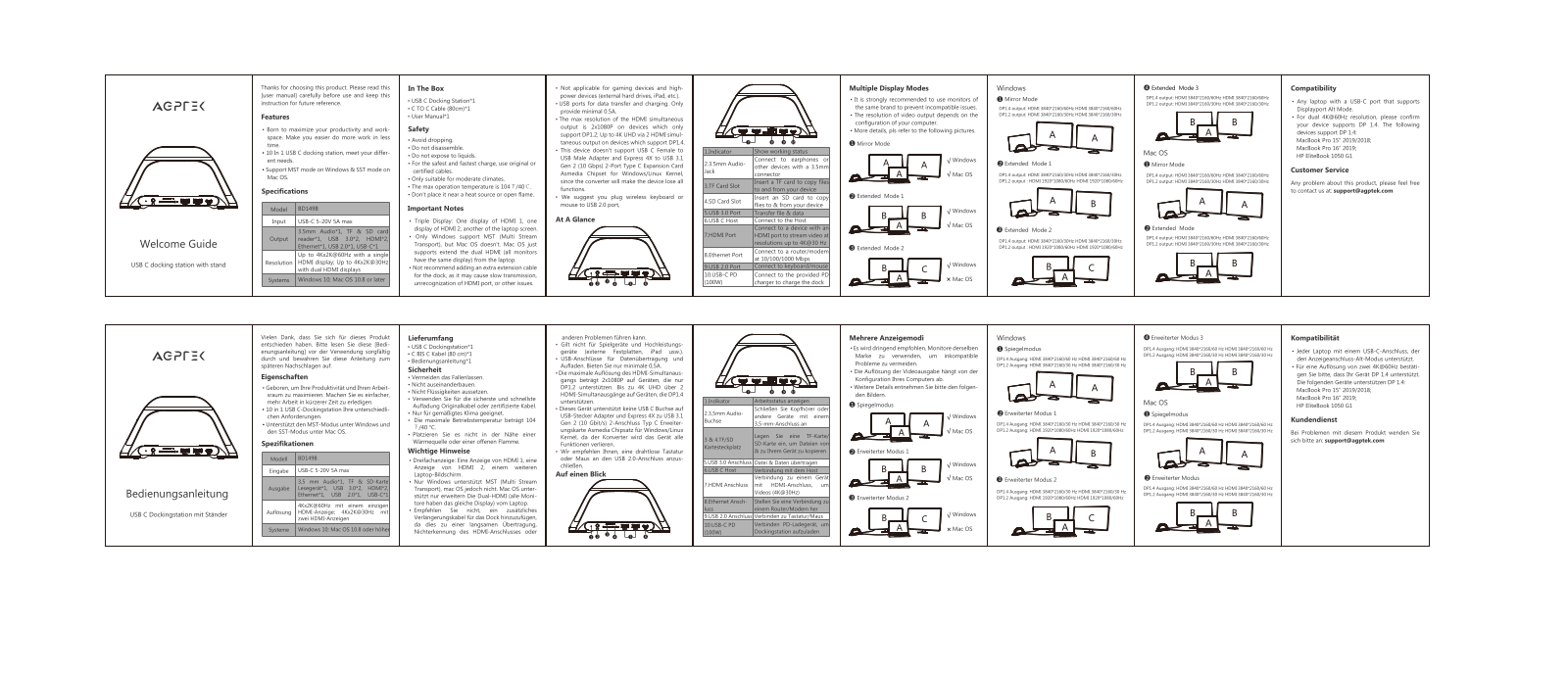 AGPTEK BD149B Welcome guide