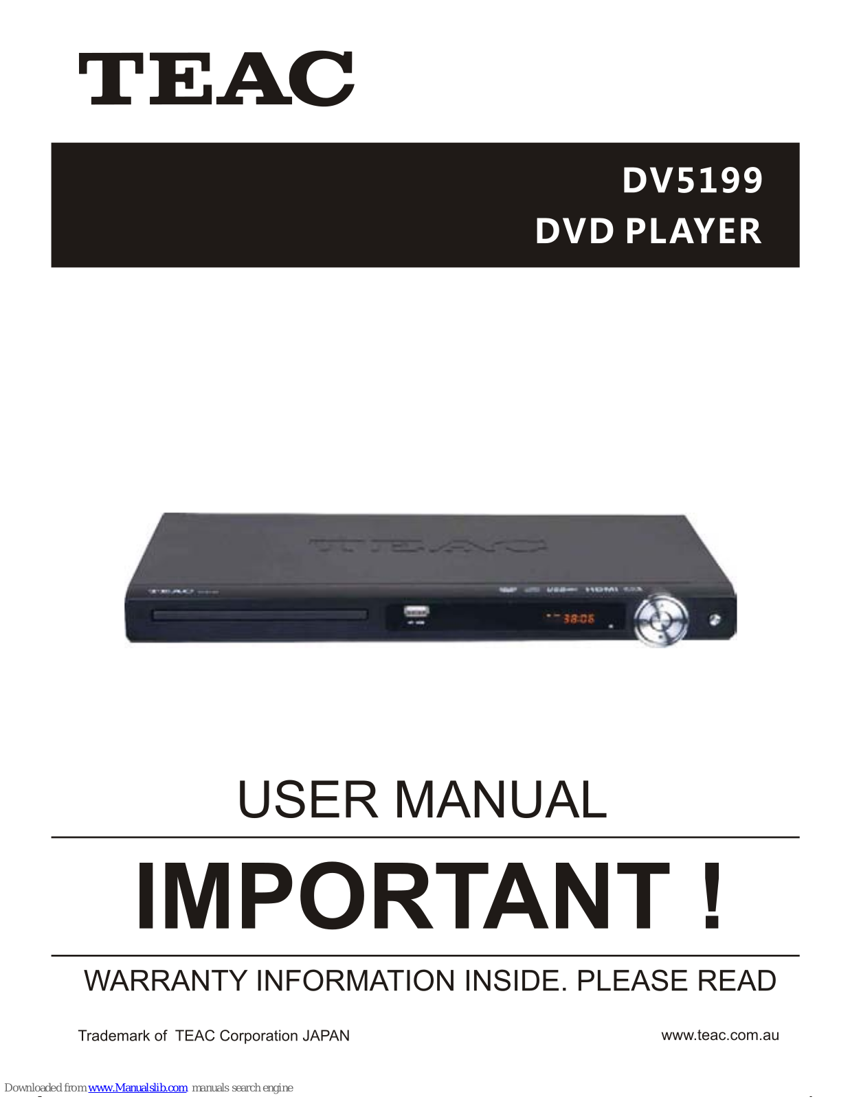 Teac DV5199 User Manual