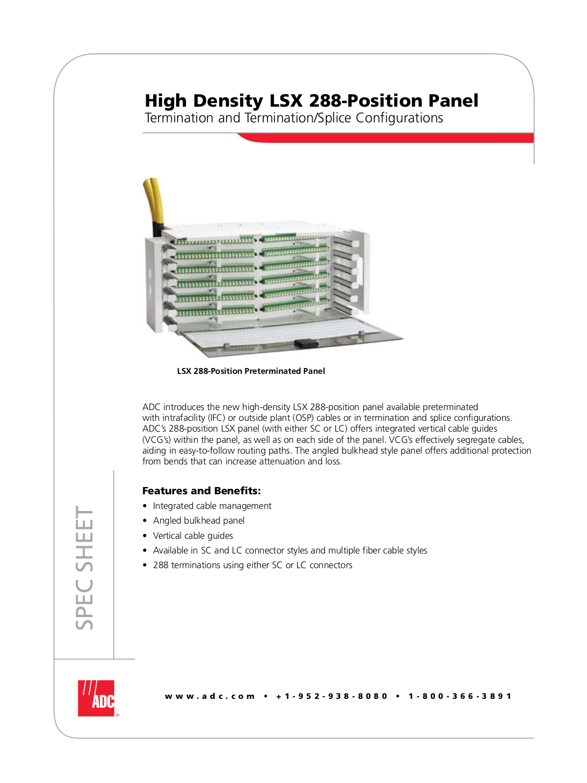 ADC LSX 288 User Manual