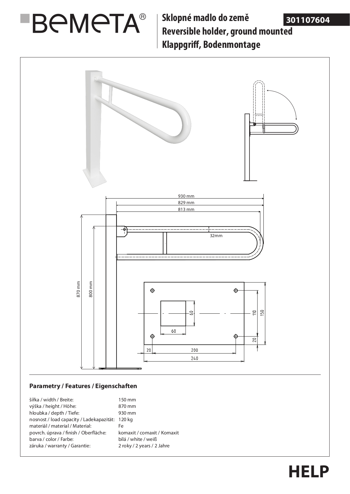 Bemeta Help 301107604 User guide