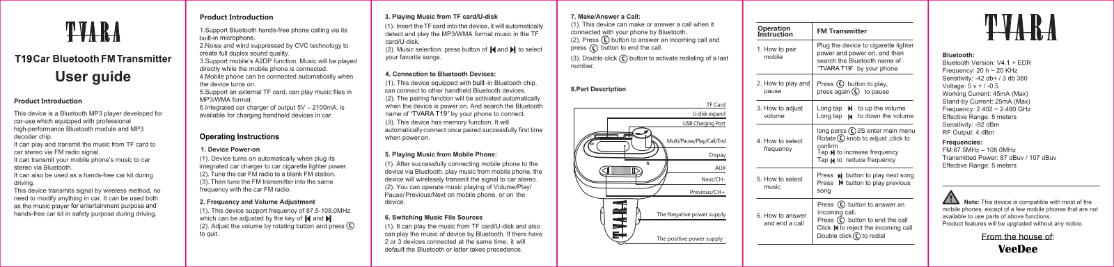 TVARA T19 User Manual