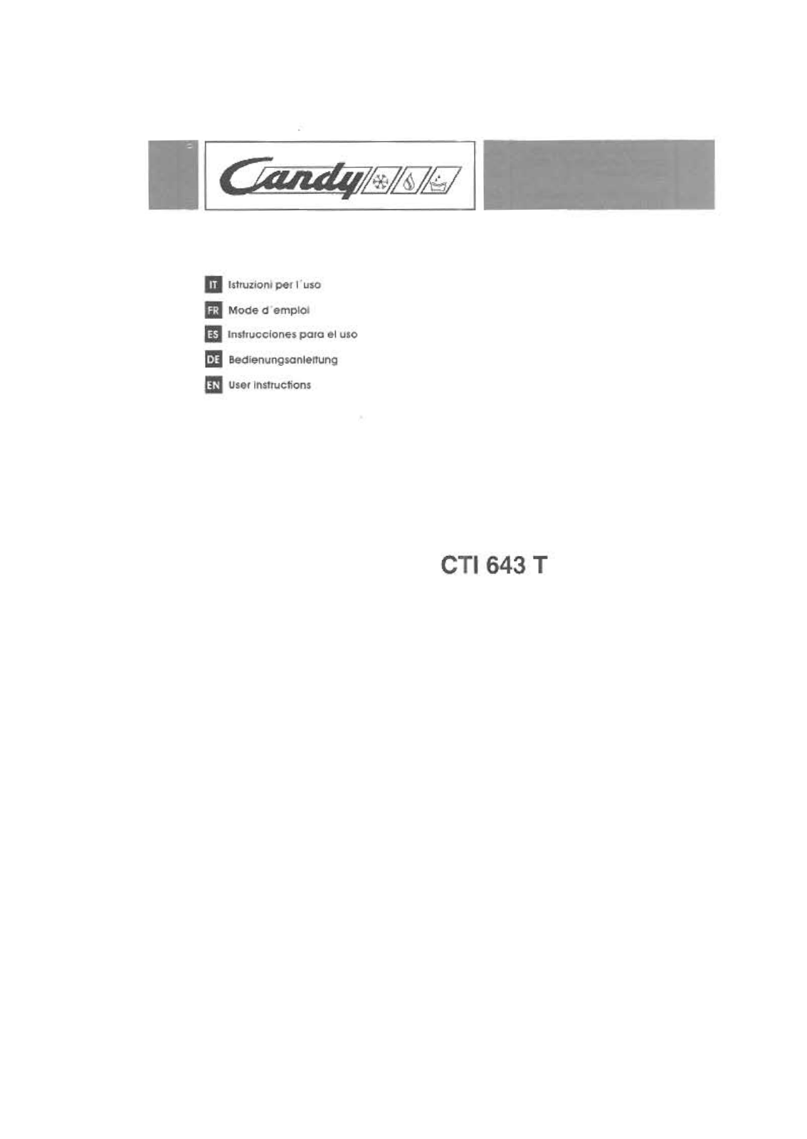 Candy CTI 643 T User Manual