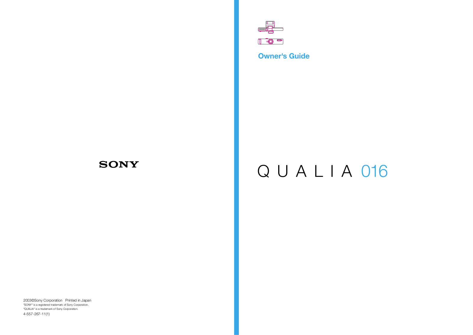 Sony 016 User Manual