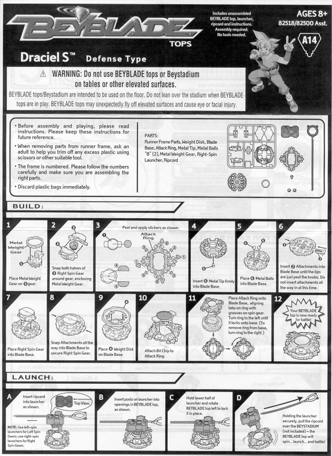 HASBRO DRACIEL S Top User Manual