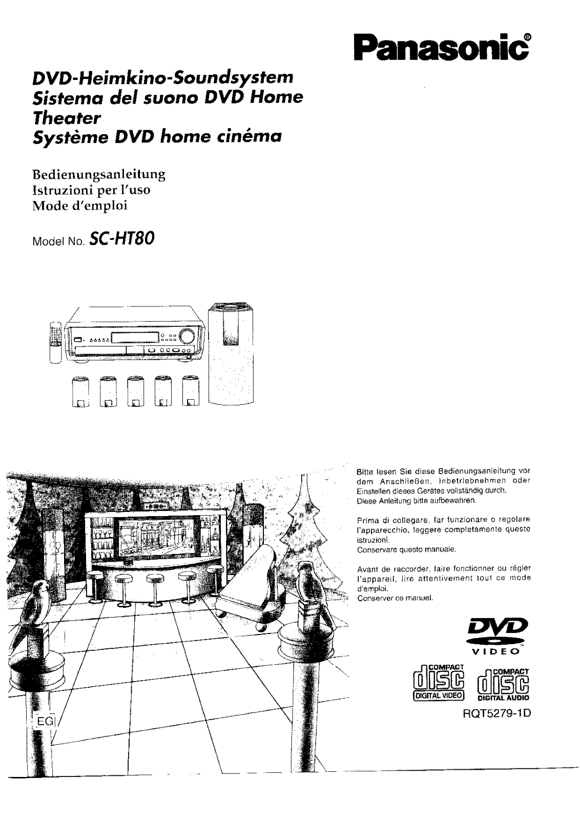 PANASONIC SC-HT80 User Manual