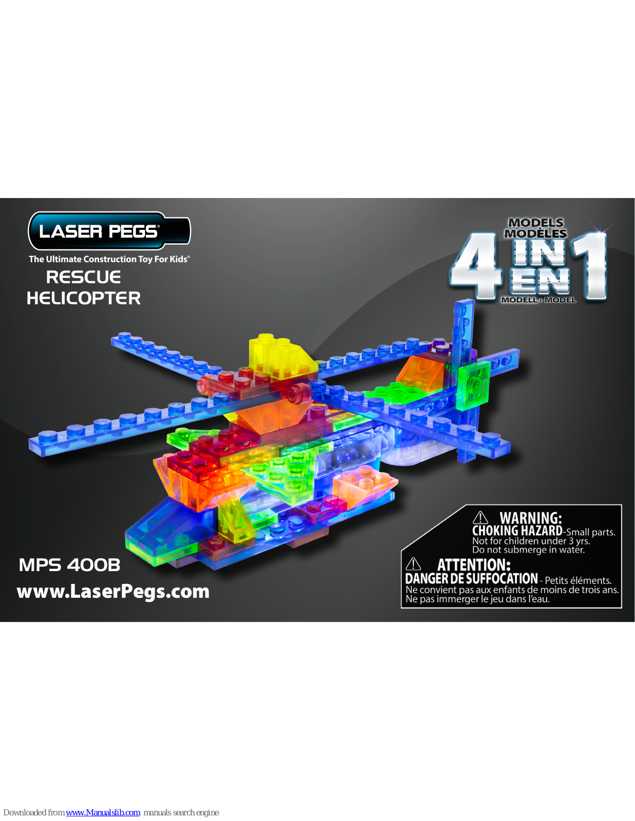 Laser Pegs MPS 400B RESCUE HELICOPTER User Manual