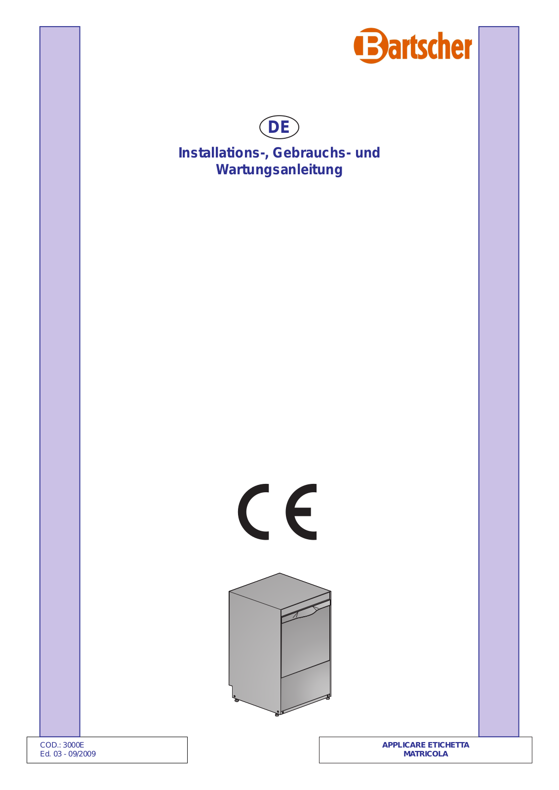 Bartscher TF 50 User Manual