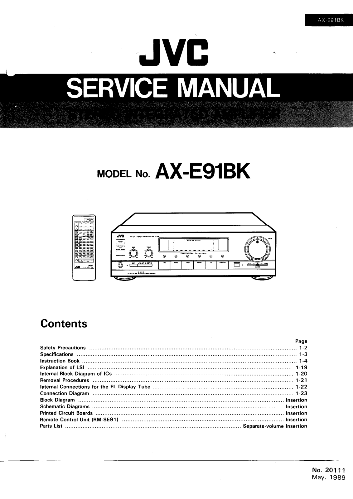 JVC AXE-91-BK Service manual