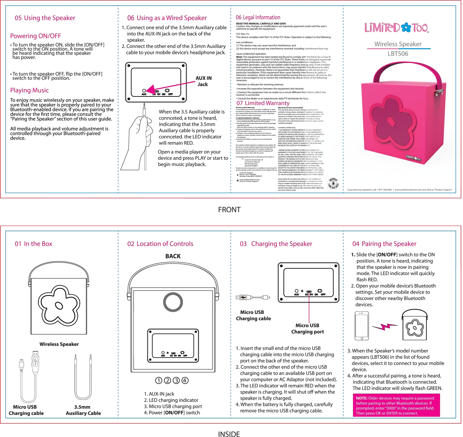 Limited TOO LBT506 User Manual