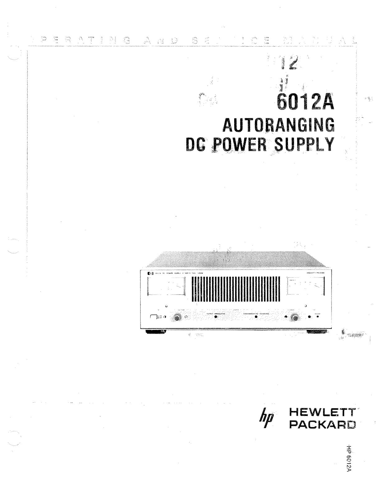 HP (Hewlett-Packard) 6012A User Manual