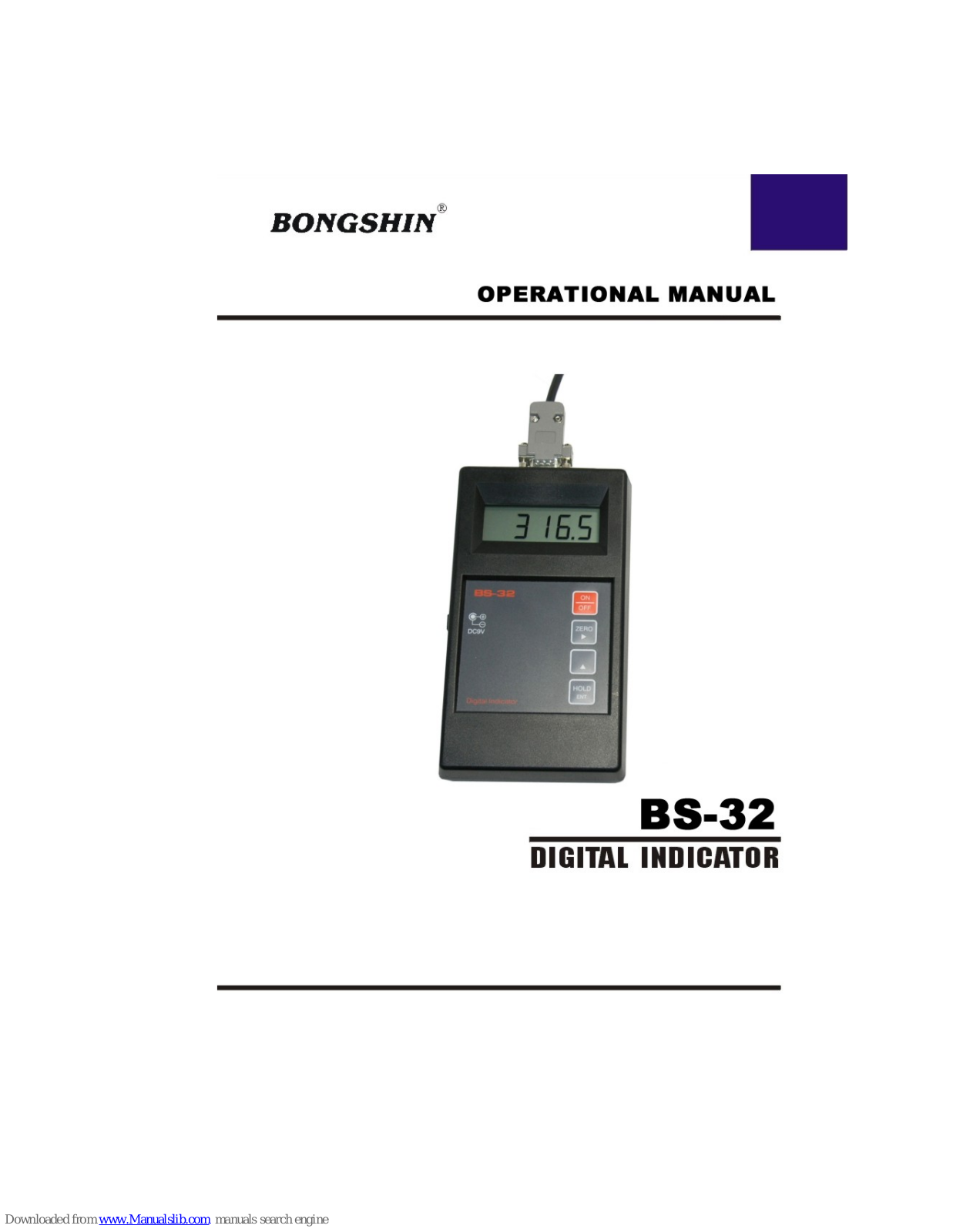 Bongshin BS-32 Operational Manual