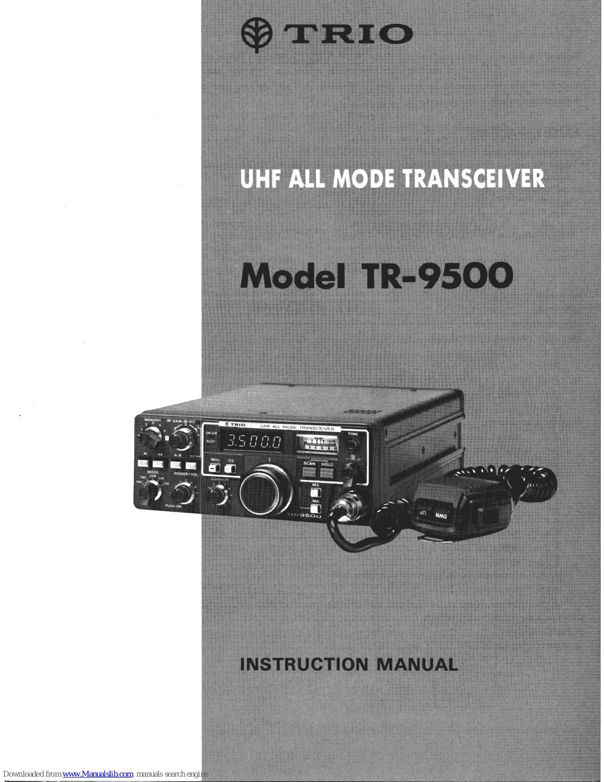 Trio TR-, TR-9500 Instruction Manual - ManualMachine.com