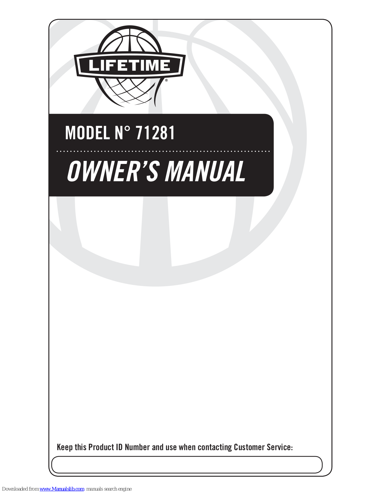 Lifetime 71281 Owner's Manual