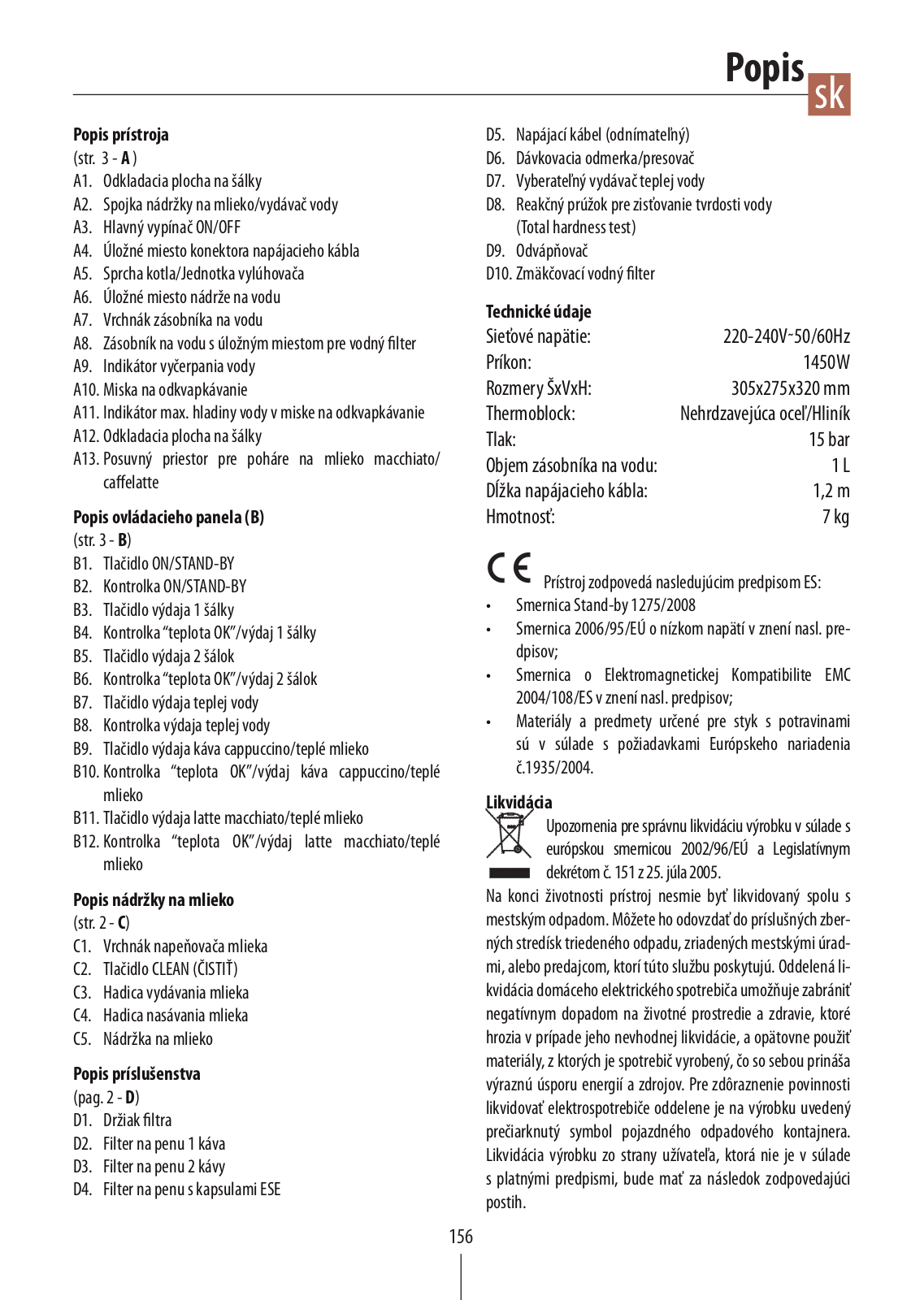 Delonghi EC850.M Instruction manuals