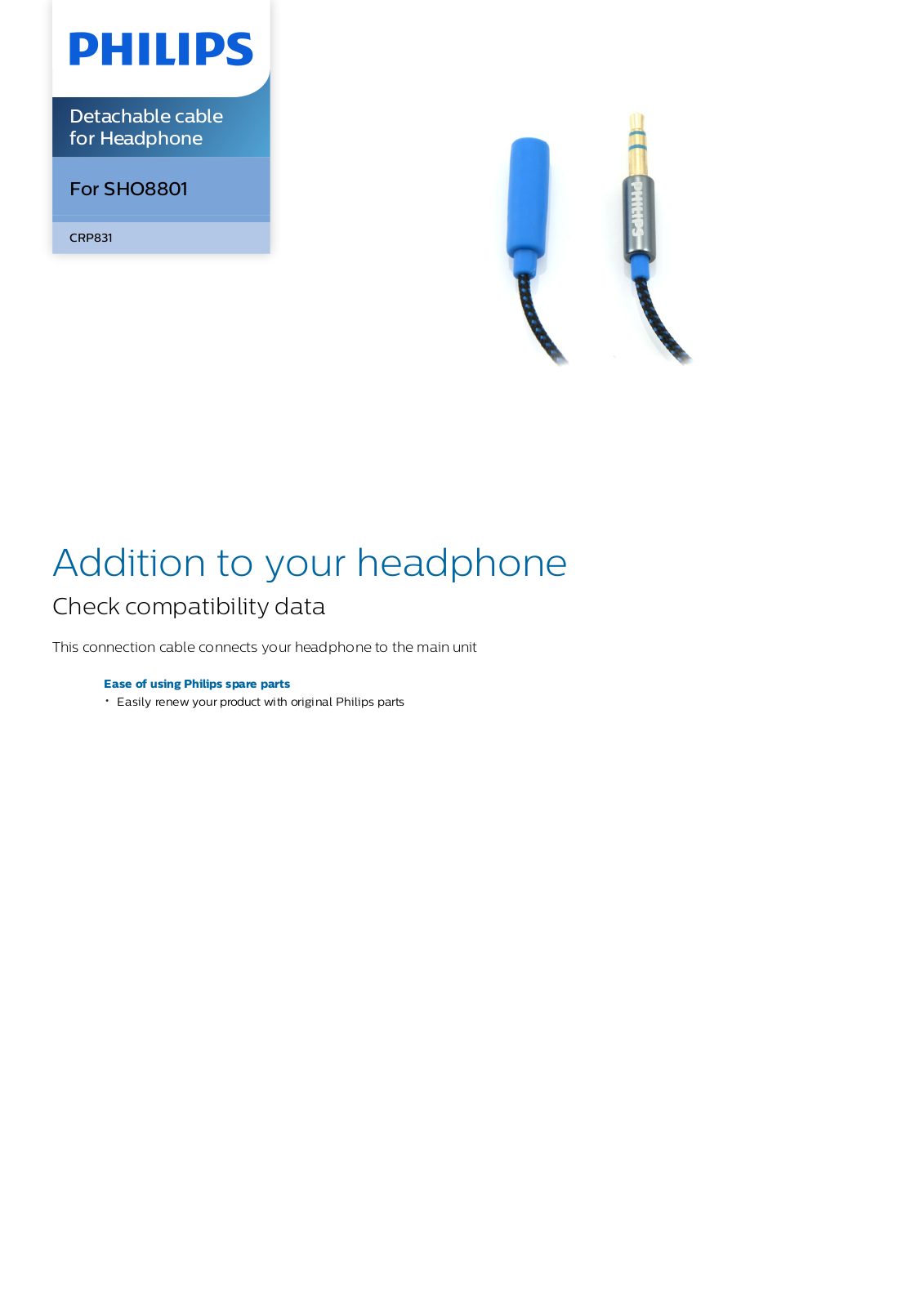 Philips CRP831/01 leaflet - ManualMachine.com