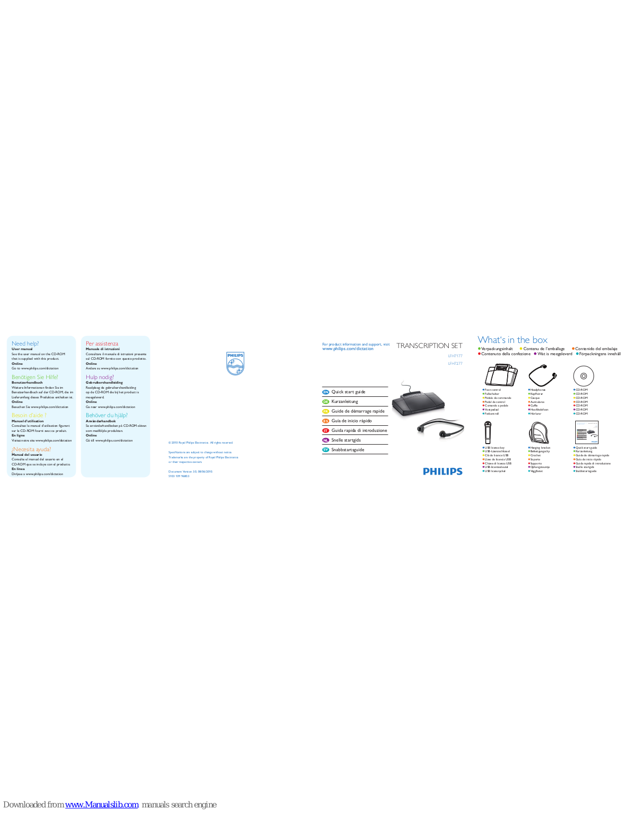 Philips LFH7177, LFH7277 Quick Start Manual - ManualMachine.com