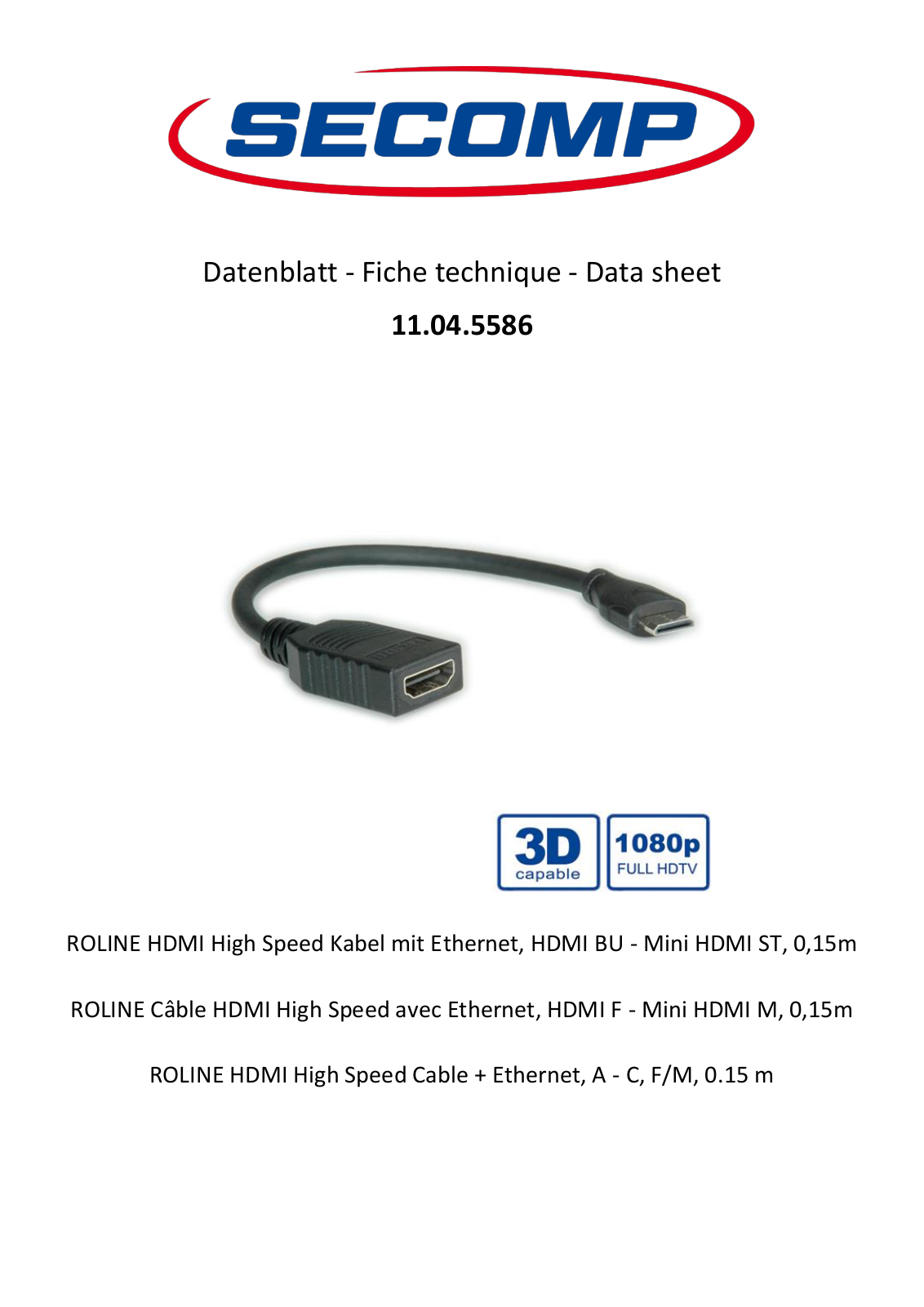 ROLINE 11045586 Datasheet - ManualMachine.com