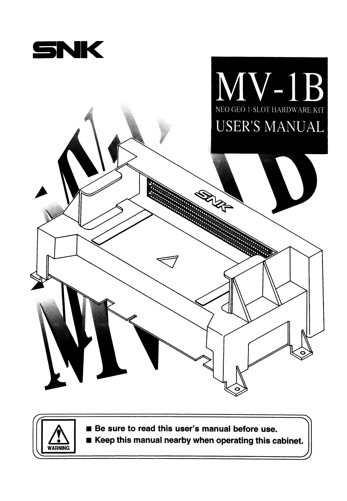 NeoGeo MV-1B User Guide