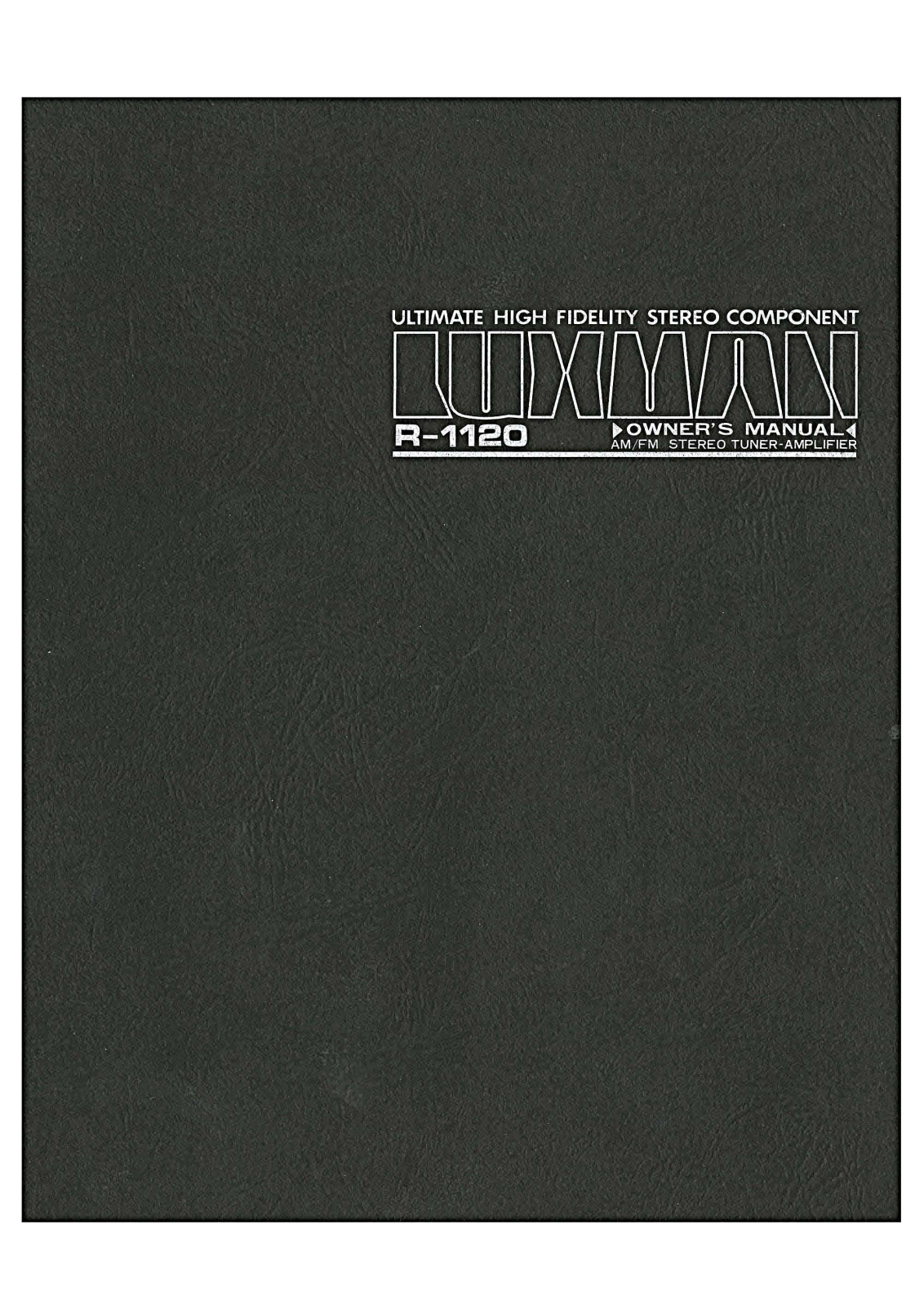 Luxman R-1120 Owners Manual