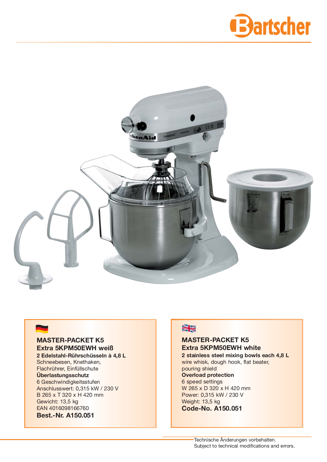 Bartscher A150051 BROCHURE