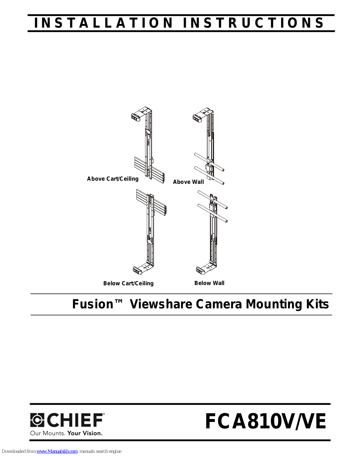 CHIEF FCA810V, FCA810VE Installation Instructions Manual - ManualMachine.com