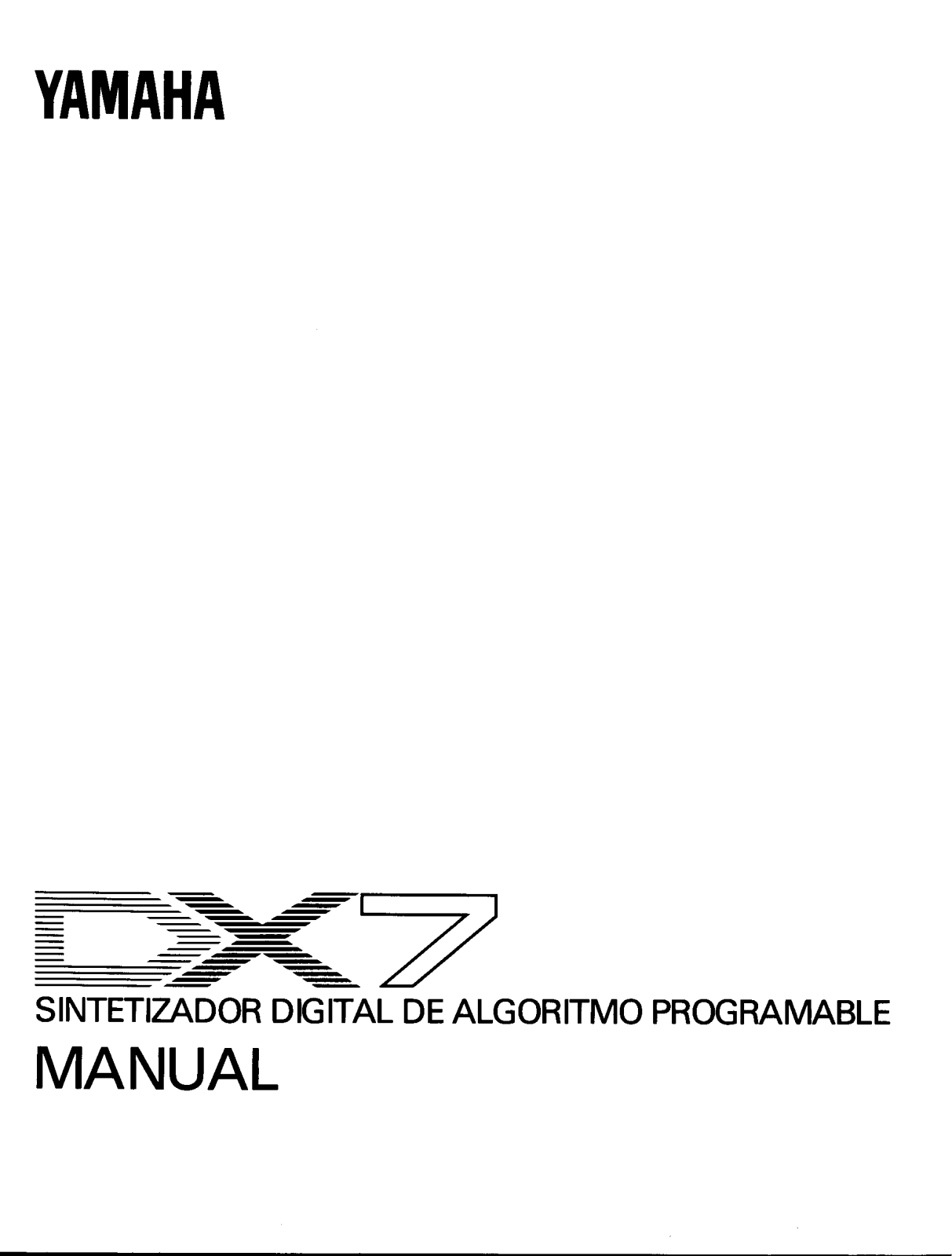 Yamaha DX7 User Manual