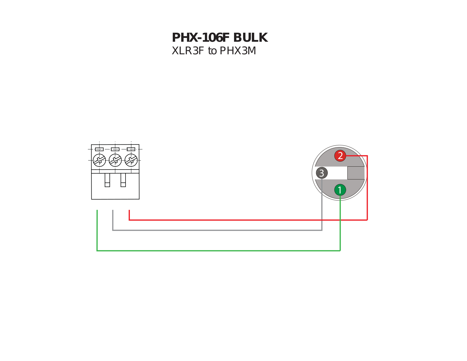 Hosa PHX-106F-BULK PHX-106F Bulk Pinout