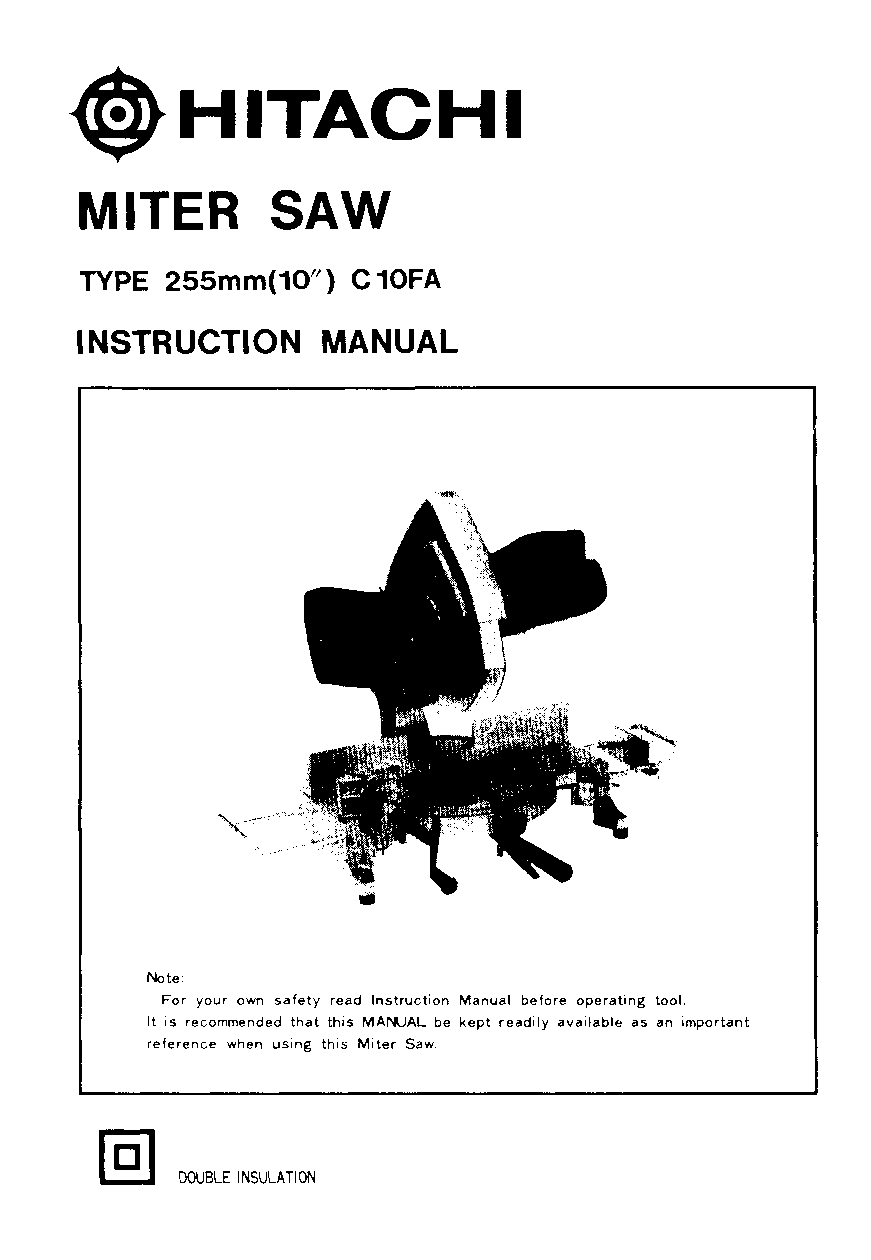 Hitachi C10FA User Manual