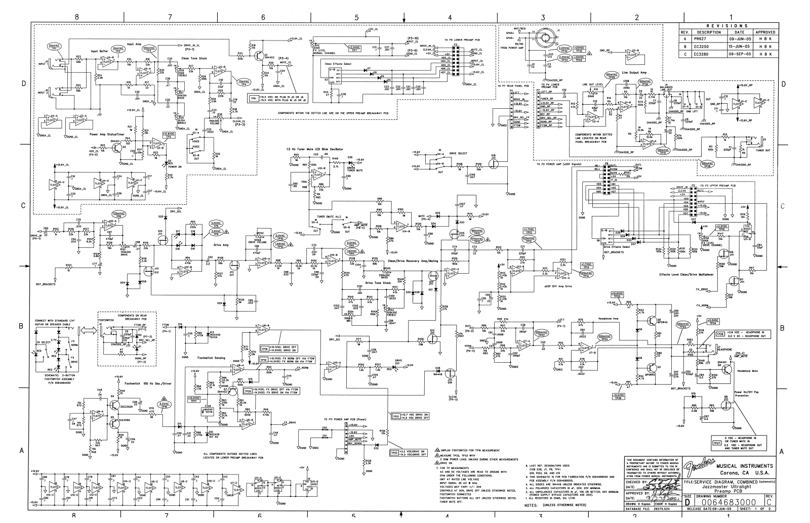 Fender Jazzmaster-Ultralight-83000 Schematic