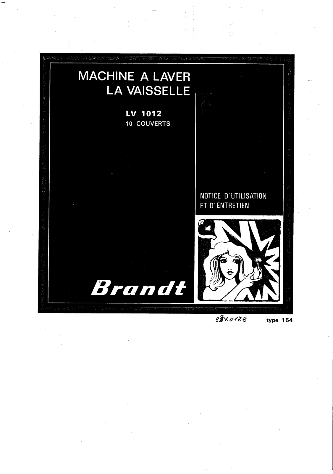 BRANDT LV1012 User Manual