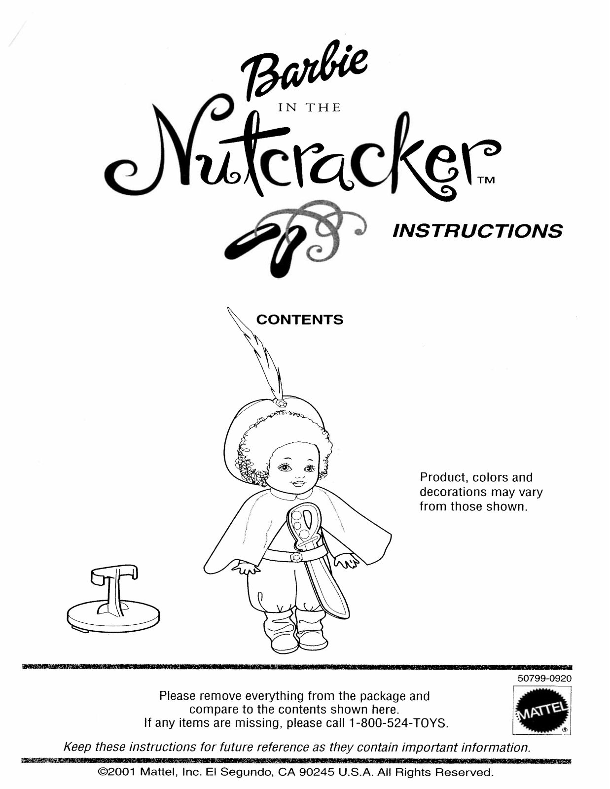 Fisher-Price 50799 Instruction Sheet