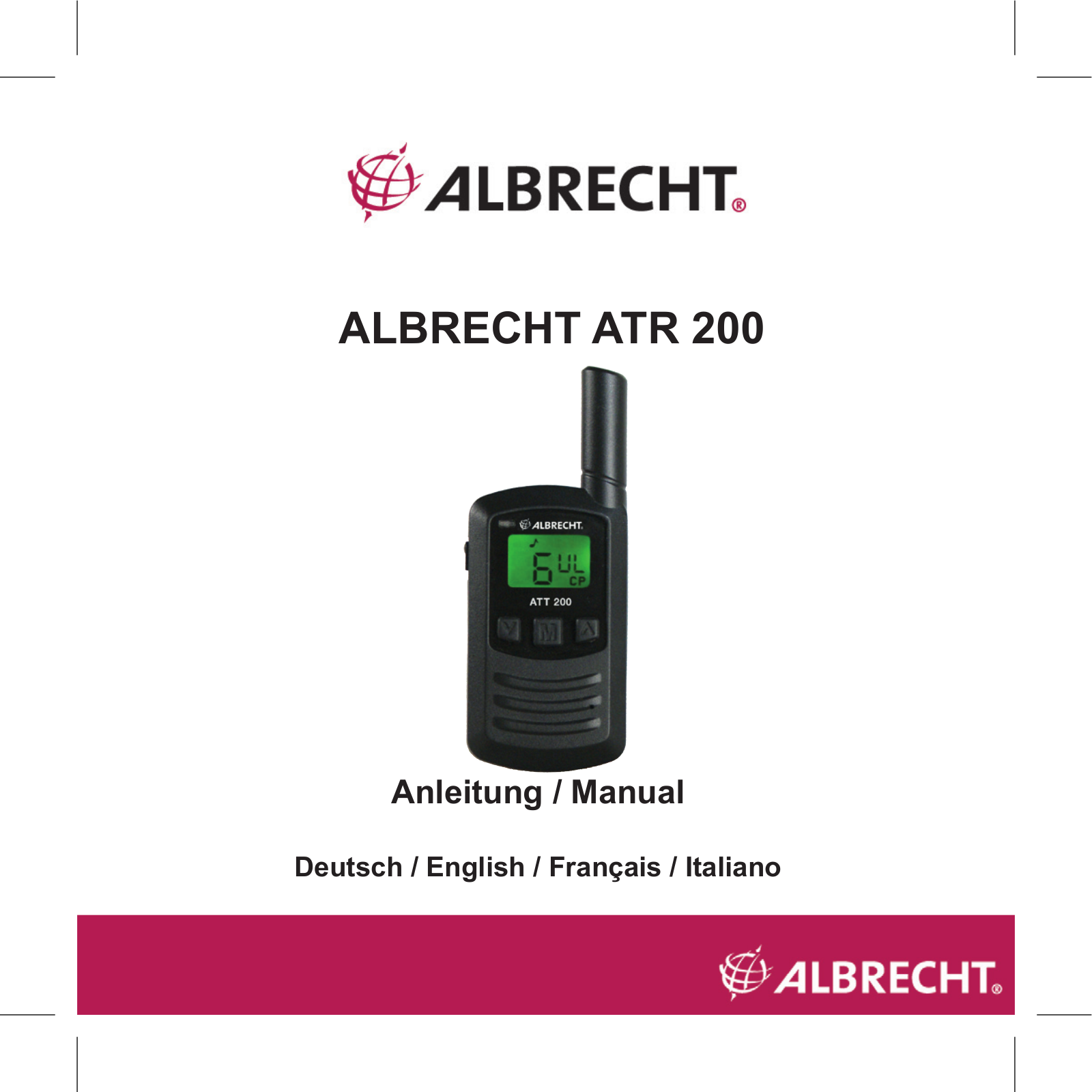 Albrecht ATR 200 User guide